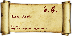 Hirs Gunda névjegykártya